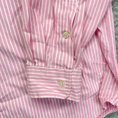 RALPH LAUREN BLAKE Shirt Men XL Pink Striped Cotton Button