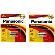 2 Pack Panasonic CR-2 CR2 Lithium 3v Lithium Battery
