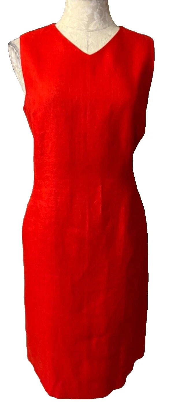 Knee Length Linen Petites Sheath Dresses for Women