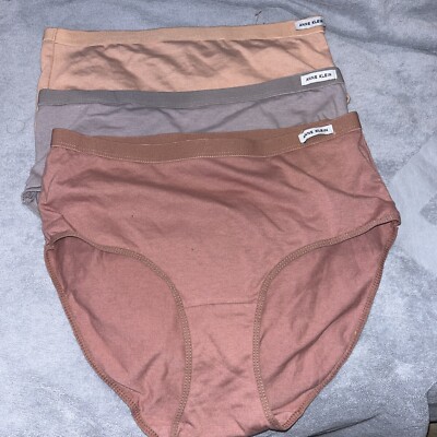Anne Klein 3 Pair Womens Brief Underwear Panties Cotton  Spandex Blend Size lg