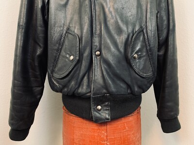VTG Mens Chevignon Leather Jacket Blk XL Made In France Cool VTG Mens Chevignon Leather Jacket Blk XL Made In France Cool