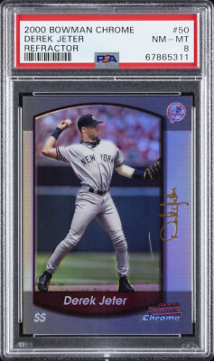 小物 Jeter 2000 BOWMAN CHROME REFRACTOR #50 DEREK JETER PSA 8 | eBay