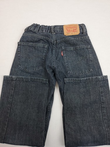 Levis 550 Relaxed Fit Blue Jeans Youth Size 10 Slim Dark Wash Adjustable W22xL23 - Picture 3 of 6