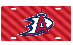 Anaheim Fan Sport Teams Front License Plate Combined Logo Mashup