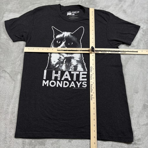 Grumpy Cat Shirt Mens Large Black I Hate Mondays Kitty Kitten Humor Meme Funny - Picture 5 of 5