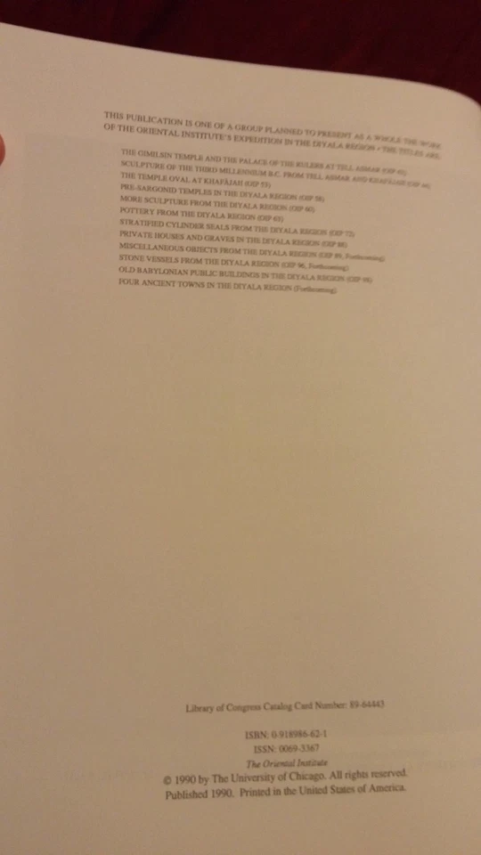 Old Babylonian Public Buildings In the Diyala Region 1990 HCDJ First Edition Foto 4 de 4