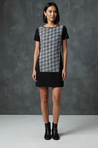 Armani Exchange, Women's - Armani Exchange Black and White Colorblock Short Sleeve Dress, XS