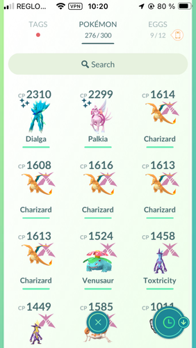 Pokémon GO Palkia Origin Forme Shiny Niveau 40 - 3 Attaques Don Spacial Rend, Pour PvP Et échange