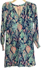 NEW Lilly Pulitzer Brynle Dress XXS Twilight Blue Scale Up Above Knee NWT $198