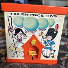 1970s VINTAGE FISHER PRICE JACK IN THE BOX PUPPET - WORKING - POPS UP - VGC!