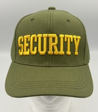 Security Baseball Cap Universal Fit Adjustable Green/Yellow