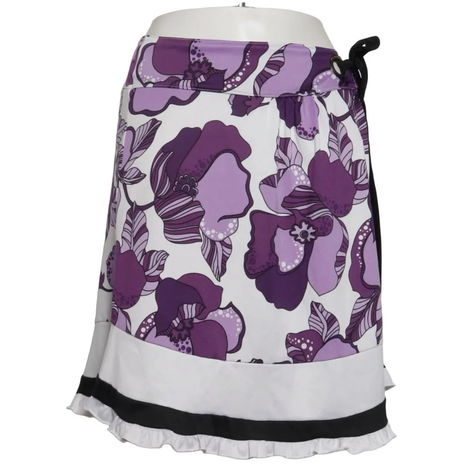 Madonna, Rock, Größe: S, Lila/Weiß/Schwarz, Elasthan/Polyester, Blumen #gbo - Bild 1 von 4