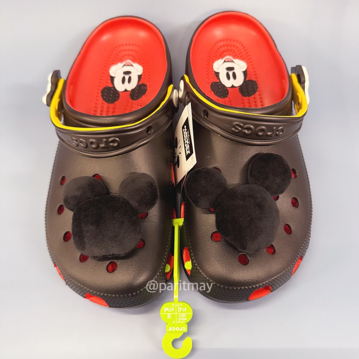 NWT Crocs Disney Park Mickey Mouse & Company Adult Adjustable Strap Black Clogs Disney Black Mickey Head Crocs – World of Treasures main image 4