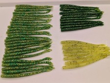 Gary Yamamoto Cut Tail Worm 4 inch Set with Bonus Chartreuse Lure Set