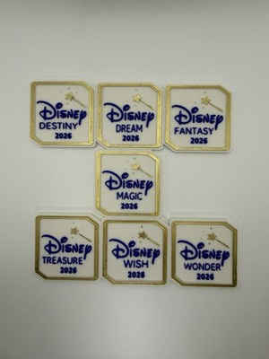 Disney Cruise Ship Collectible Token + Holder | Choose Your Ship Pixie Dust Gift