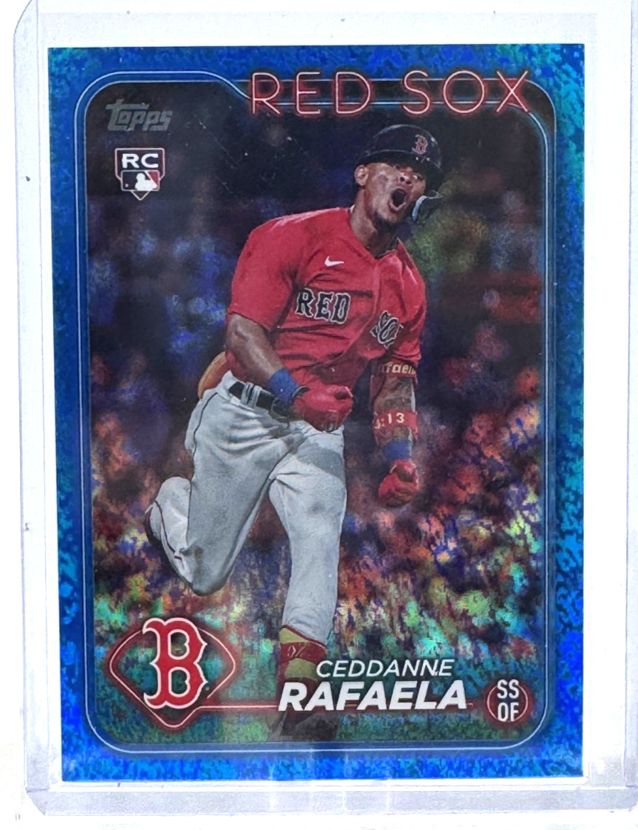 Ceddanne Rafaela Blue Holo Foil /999 Rookie 2024 Topps Series 1 Card 313 Red Sox