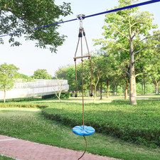 KFFKFF Zip Line Kit 52ft for Kids Adult Zip Line Cars Up to 500 lbs