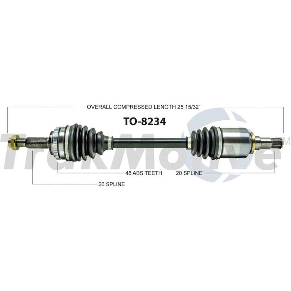 Para Pontiac Vibe Toyota Corolla Matrix 09-12 tracción delantera 2 ejes CV SurTrack Foto 3 de 3