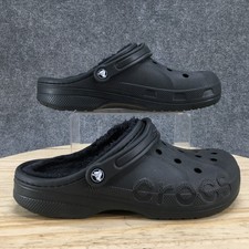 Crocs Sandals Mens 10 Slingback Black Rubber Slip On Low Top Close Toe Casual