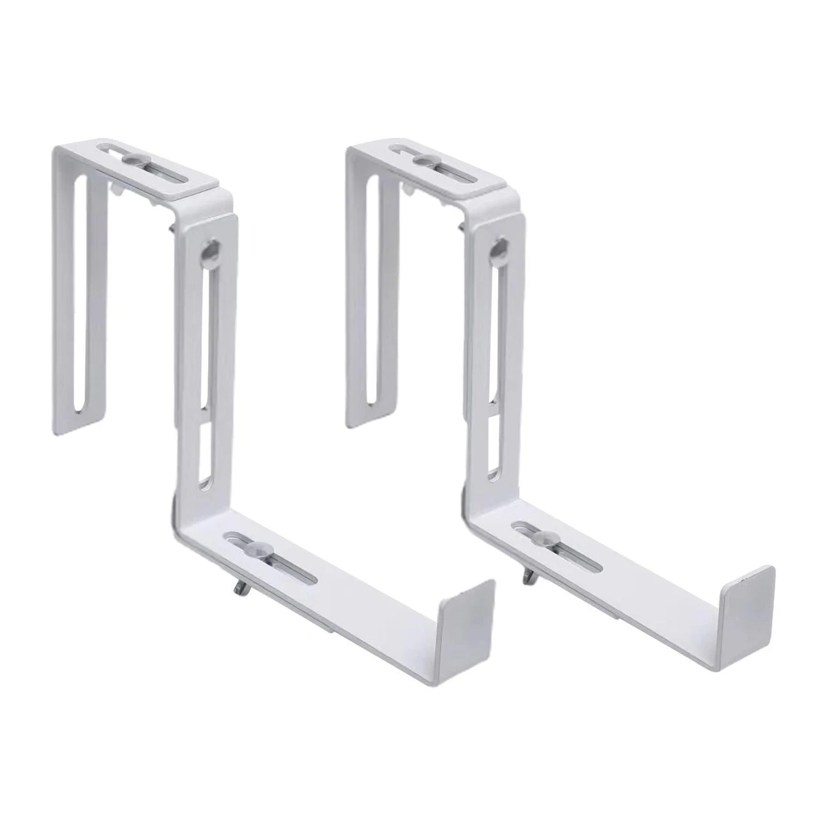 LOOGI Supporto per piante in ferro da parete per fiori – 2 pezzi (bianco 20 cm