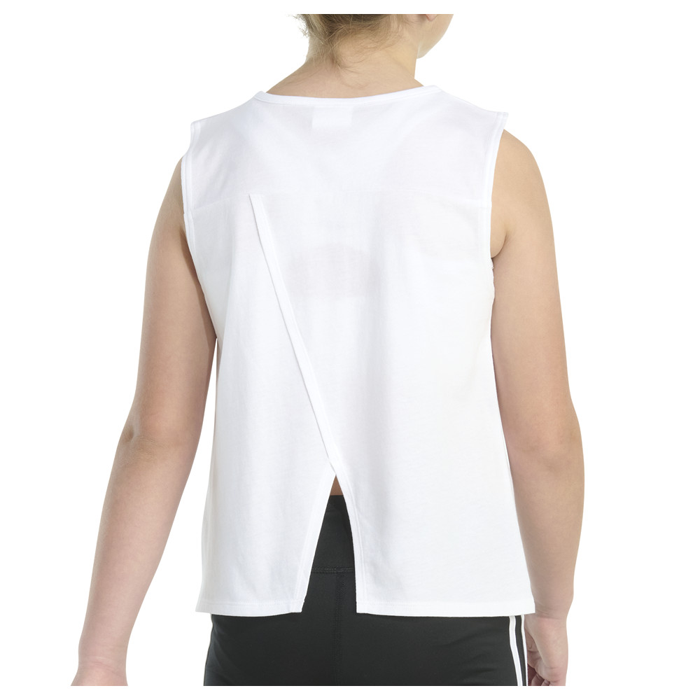 adidas Swing Crew Neck Tank Top Youth Girls White Casual  Athletic JK0392 thumbnail 4