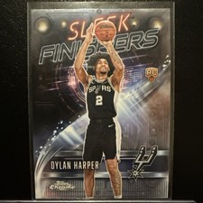 2025 Topps Chrome NBA Dylan Harper SLEEK FINISHERS Rookie Insert Spurs 