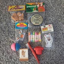 🎀 RARE VINTAGE MIXED  ERASERS 