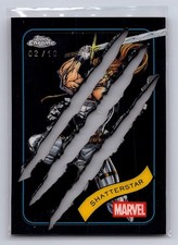 2025 Topps Chrome Marvel #49 Shatterstar Clawed Chrome Black Refractor #/10