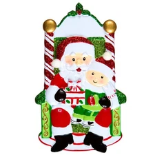 Child Children On Santa Lap 1 2 3 4 Personalized  Christmas Ornament