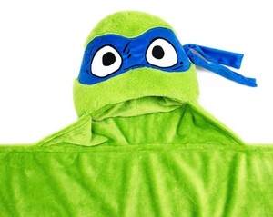 TMNT Leonardo Hooded Kids Blanket/Towel Soft Terry Teenage Mutant Ninja Turt…