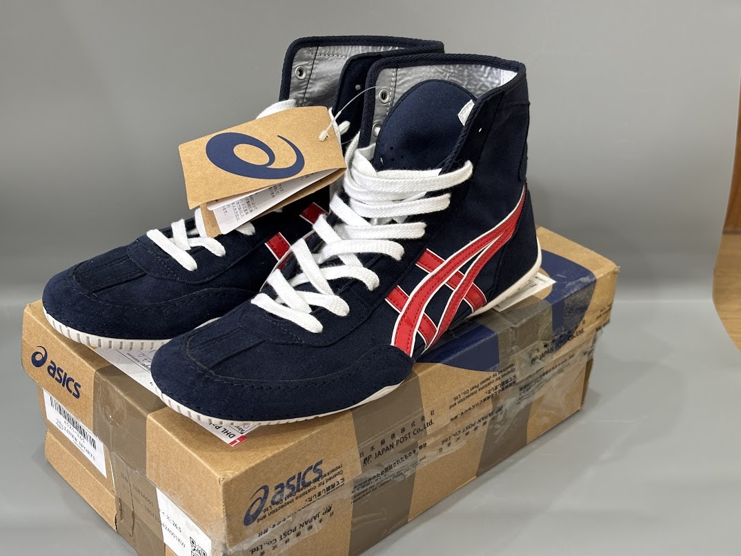 ASICS EX-EO Wrestling Boxing Shoes 1083A001 US9 26.5cm TWR900 Navy