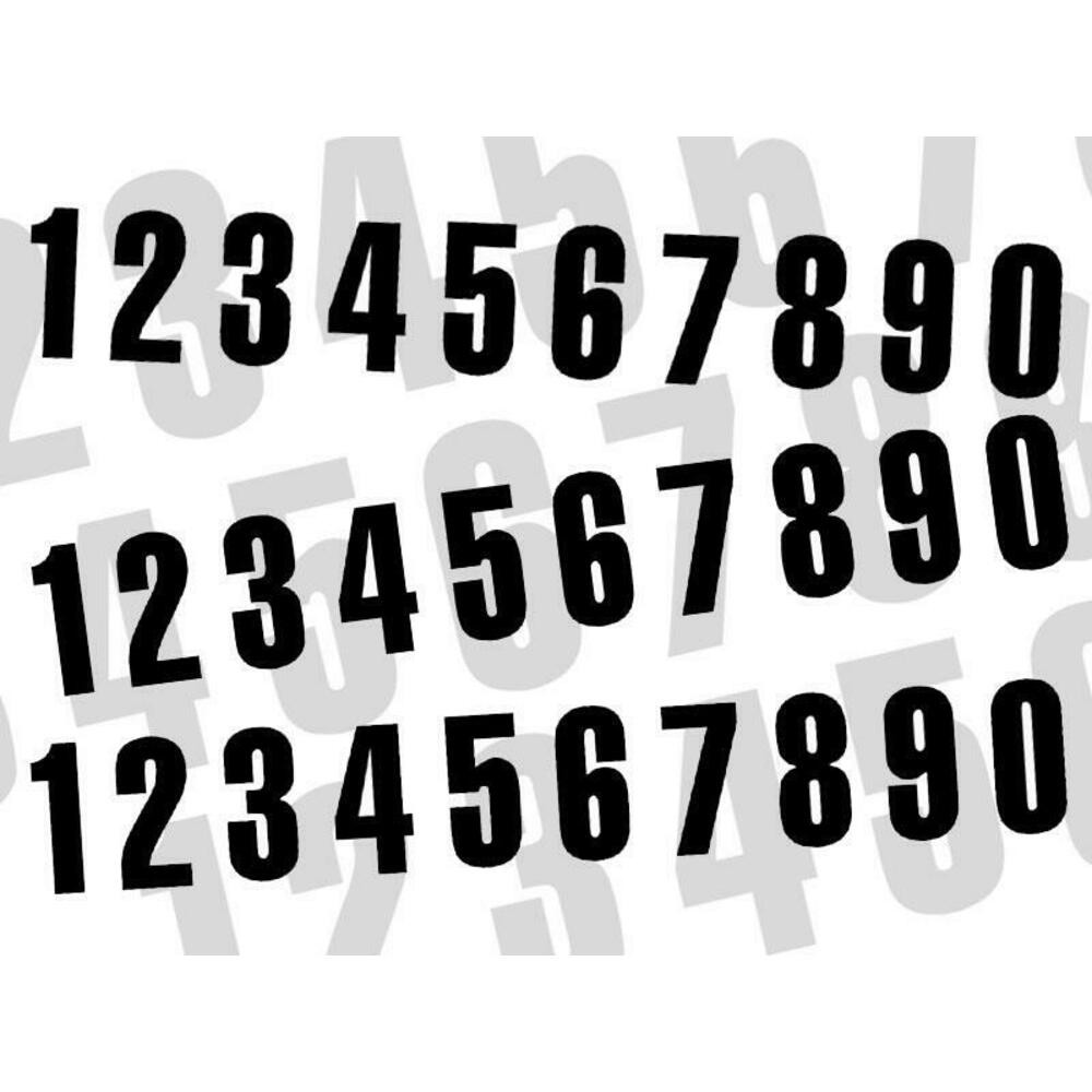 Free Shipping Race Numbers Black Pack of 3 Units Blackbird PVC 5048/20/2