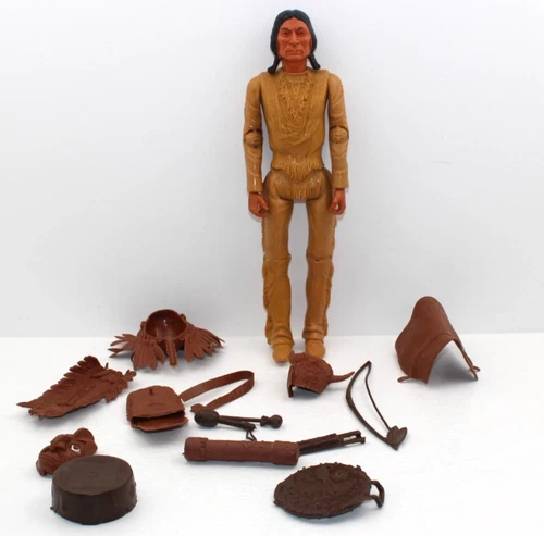 Marx Johnny West Chief Cherokee in Played w/ Condition w/ a few Accessories