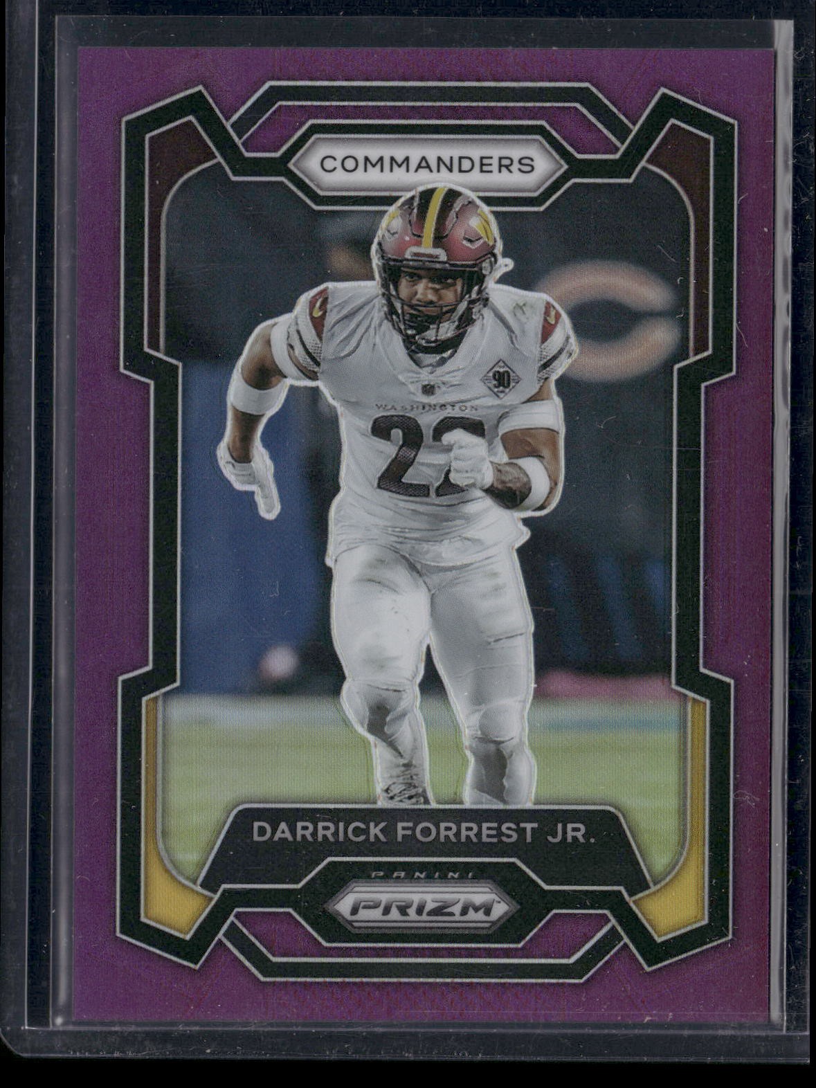 2023 Panini Prizm Darrick Forrest Jr Purple Prizm 005/125 #296 Commanders