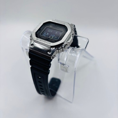 Orologio solare Casio G-Shock GMW-B5000-1JF FULL METAL SERIE 5000 argento nero JPN - Foto 4 di 15