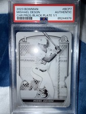 2023 Bowman - Chrome Prospects Mishael Deson #BCP-7 Printing Plate Black /1 (RC)