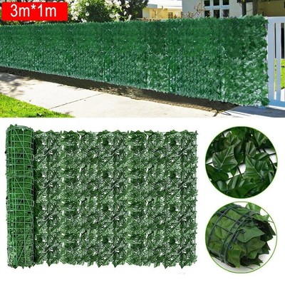 Künstliche Efeu Blatt Garten Sichtschutz Balkon Hecken Zaun Sichtschutz 3mx1m DE