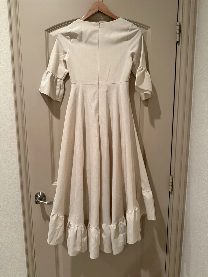 Vestido Joy Folie Mia Joy Kastel Crema Encaje Volantes Forrado/Enagua Talla Niñas 10 Foto 2 de 4