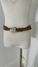 Vintage Montana Silversmiths Western Belt With Native Animal Accents