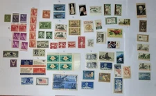 Unused U.S. Blocks  Partials Singles 76 Stamp Lot $5.05 face