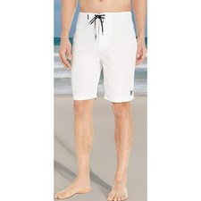 Hurley Men's 30 White One and Only 21" Boardshorts Swim Trunks Surf Beach L3-19