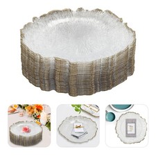 25 Pieces Clear Charger Plates, Table Charger Plates, Dinner Charger Plates