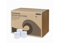Boardwalk BWK6144 Two-Ply Toilet Tissue, White, 4" x 3" Sheet, 400 Sheets Roll