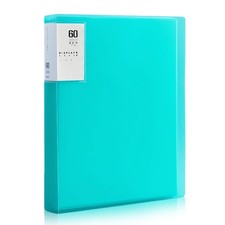 60 Pocket Binder with Plastic Sleeves 9.2x12, A4 Portfolio Folder with Clear ...