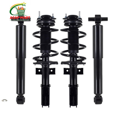PM Auto Front-Rear Set 4 Quick Complete Strut-Shock Compatible Large, Black 