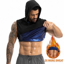 Sauna Shirt for Men Heat Trapping Sauna Suit Sweat Vest Hoodies Workout Gym Tops