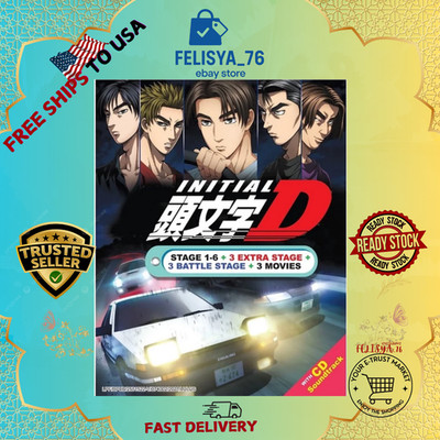 DVD INITIAL D (Stage 1-6)+3 Movies+Extra COMPLETE SET English Dub Ship From USA