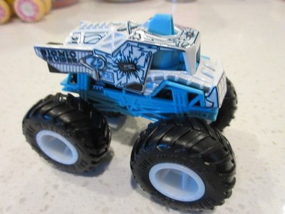 2025 Hot Wheels Bionic Bruiser White Monster Trucks Toy Pickup Truck