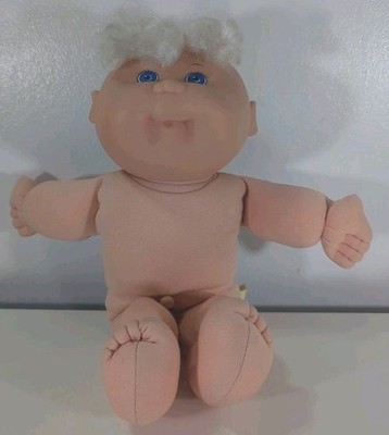 Mattel 1988 Cabbage Patch Kinder Puppe blonde Haare blaue Augen Skulptur Körper CB 48