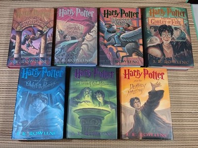 HARRY POTTER Hardcover w/Jacket Complete Set 1 2 3 4 5 6 7 JK Rowling HC/DJ VG